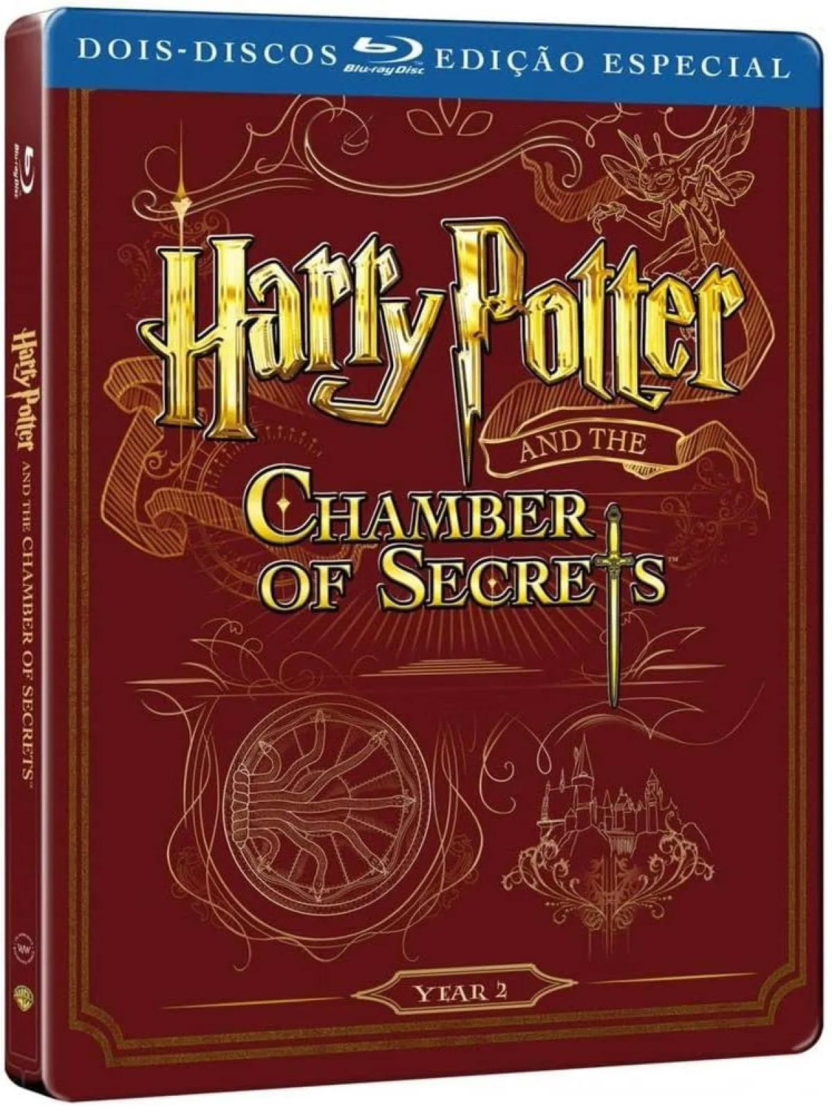 Blu-Ray: Harry Potter e A Câmara Secreta – Steelbook – 2 Discos