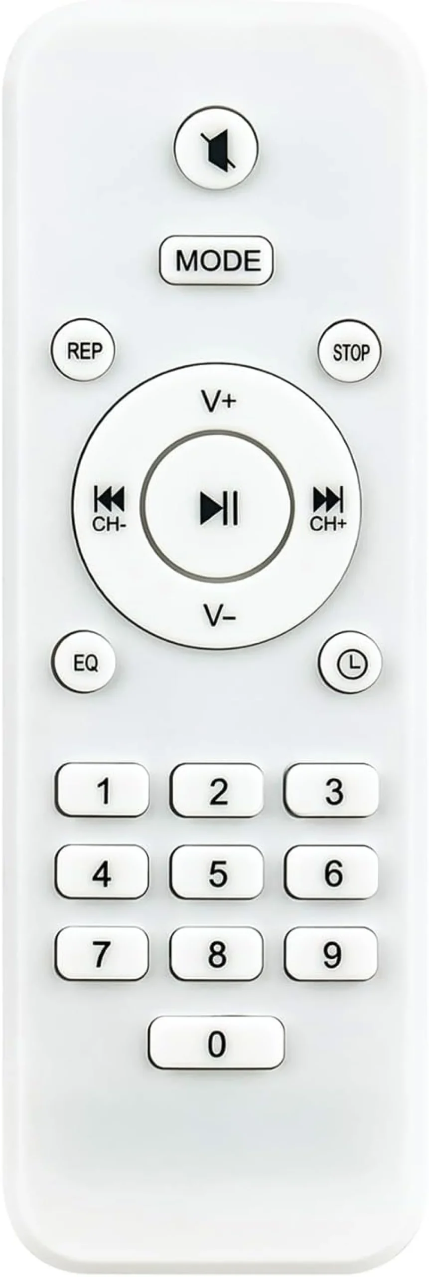 Controle remoto de substituição adequado para Klim Boombox B4 CD Player sistema de áudio portátil – branco