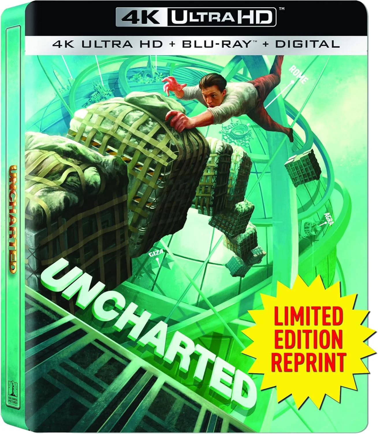 Uncharted (Limited Edition Steelbook) [4K UHD + Blu-ray + Digital]