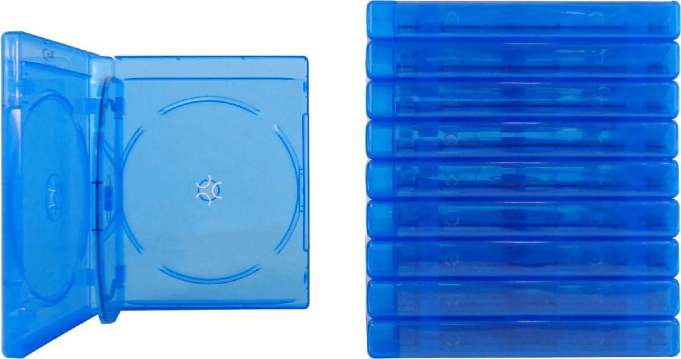 5 caixas de substituição azuis QUAD vazias de 22 mm de espessura/capas para filmes de DVD Blu-Ray – Comporta 4 discos #DV4R22BR (Blue Ray Blue-Ray Blu-Ray Blu Ray)