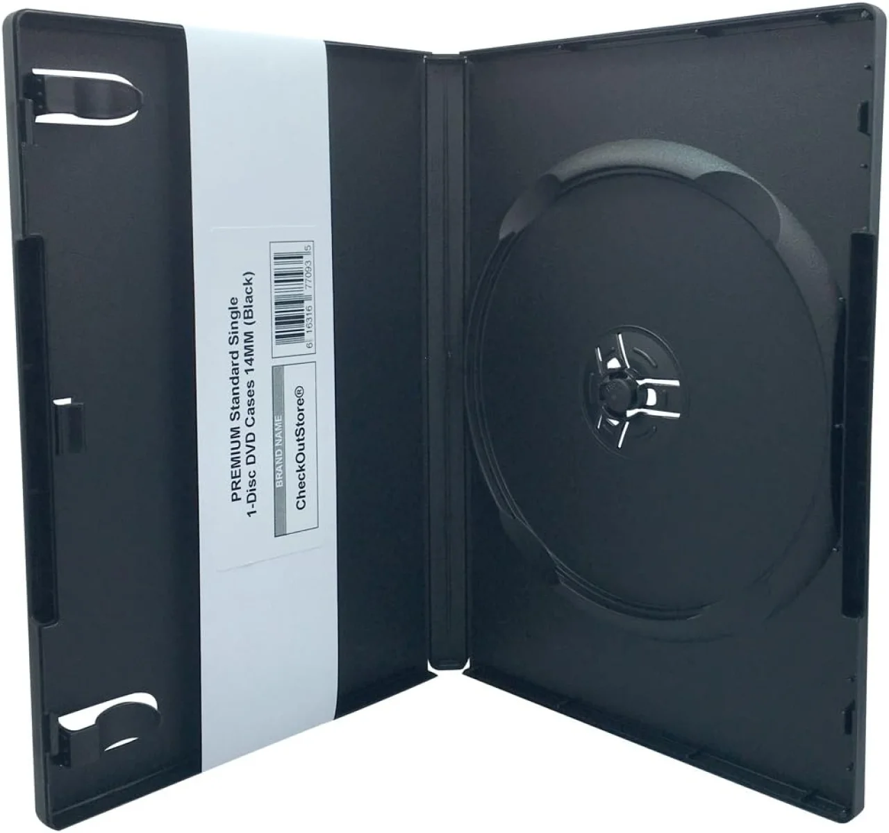 CheckOutStore (6) Capas de DVD padrão premium para 1 disco 14 mm (preto)