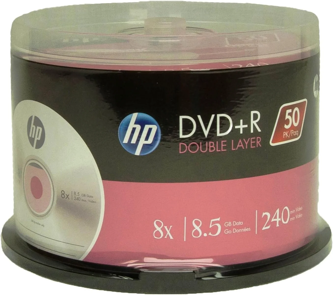 HP DVD+R Dupla Camada 8X 8,5 GB 240min Vídeo
