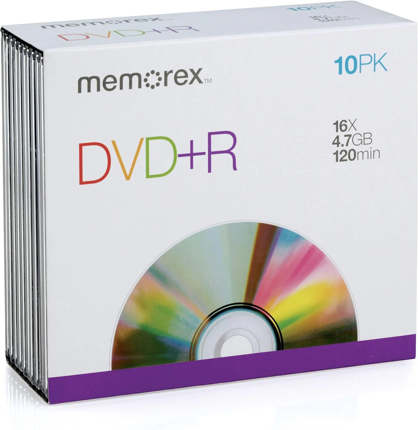 Memorex 4,7 Gb/16 x DVD+R (pacote com 10 capas)