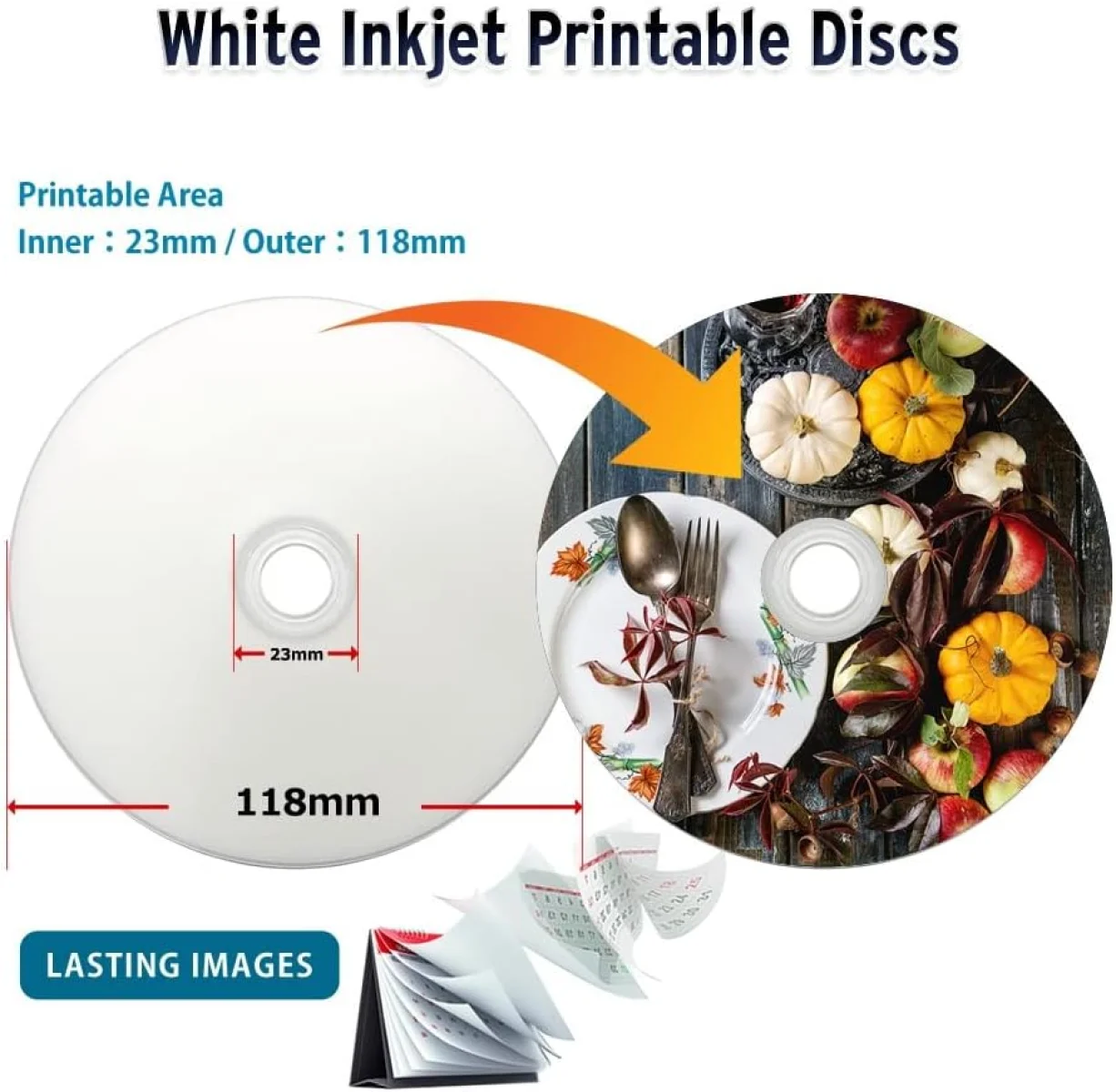 PlexDisc 16X 4,7 GB cubo de tinta branco brilhante impresso DVD-R – 50 discos – 632-514