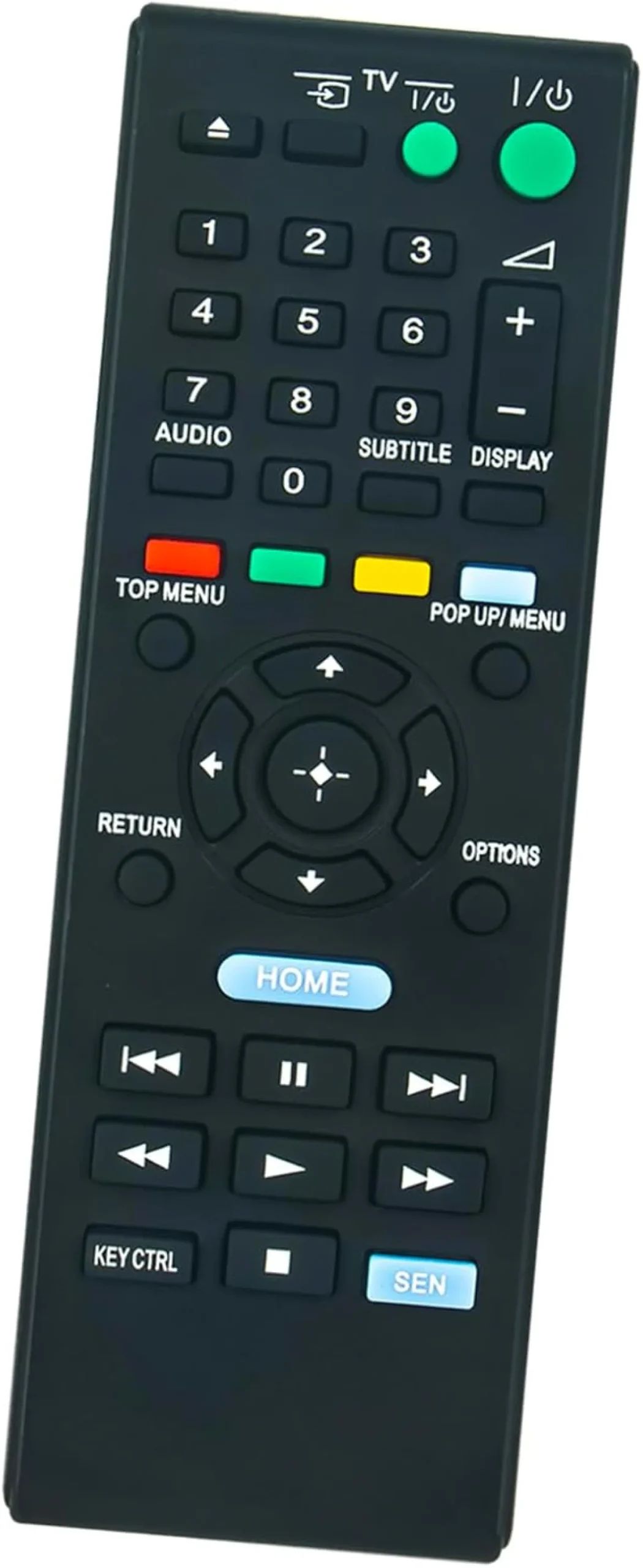 ROLLGAN Controle remoto de substituição RMT-B121P compatível com Sony BD Blu-ray Player BDP-S495 BDP-S485