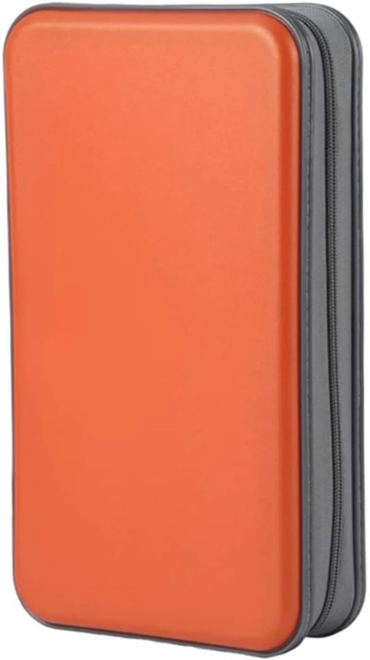 Suporte de Cd Capa Carteira Dvd Fichário Dvd Organizador Dvd Bolsa de Armazenamento Plástico Rígido Capacidade 80 Laranja Portátil, Suporte de CD, Capa para CD, Carteira Cd