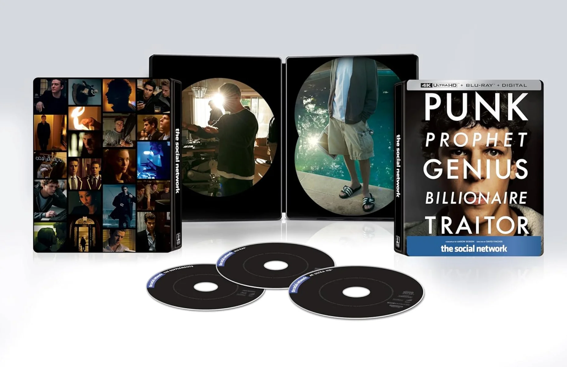 The Social Network (4K Ultra HD + Blu-ray + Digital SteelBook) – 4K + Blu-ray + Digital [4K UHD]