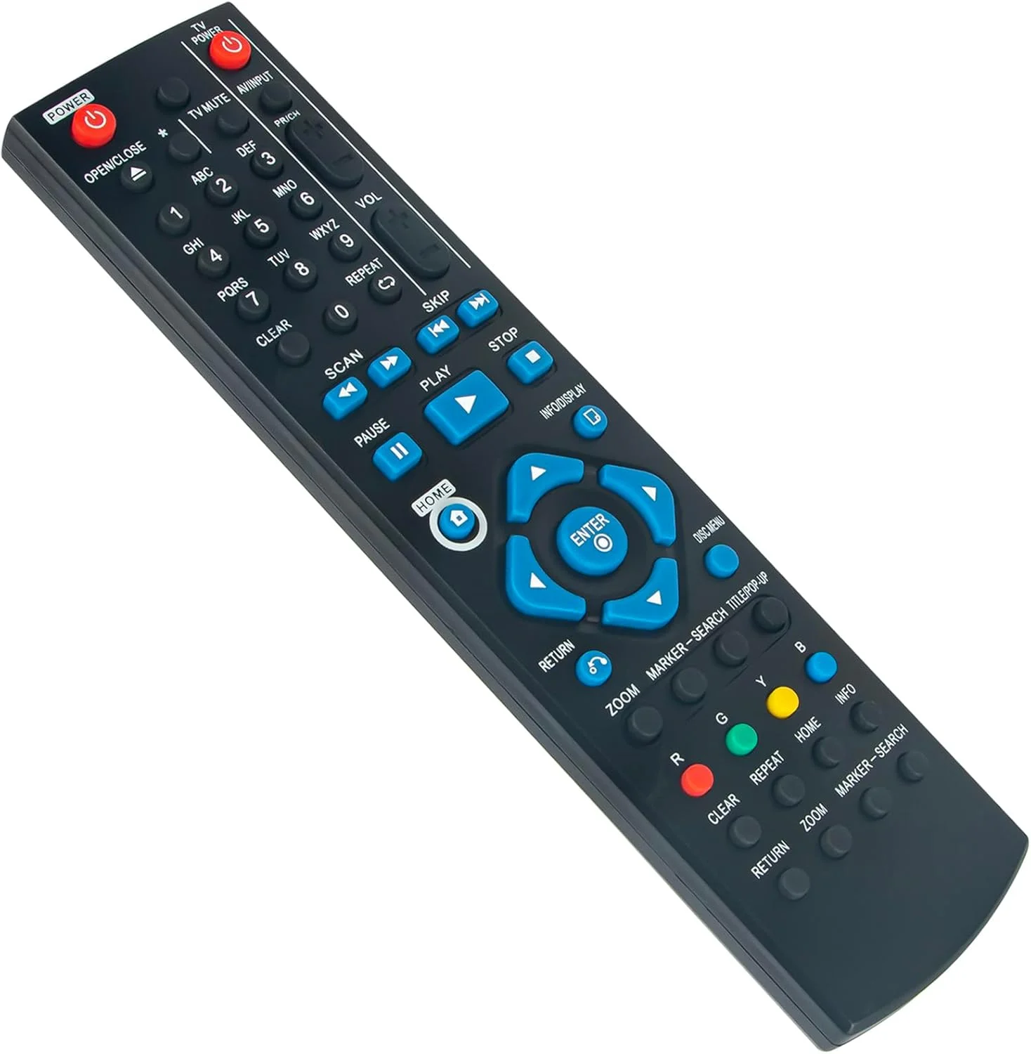 Beyution AKB73215301 Controle remoto de substituição compatível com LG Blu-ray Disc Player AKB73215301 BD530 BD550 BD555C