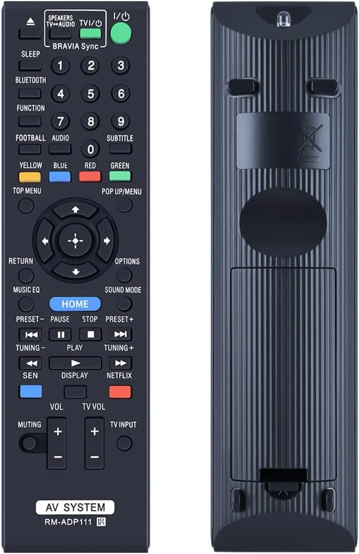 Controle remoto substituído RM-ADP111 aplicável para Sony BDV-E2100 BDV-E4100 BDV-E6100 BDV-E3100 DVD Home Theater System