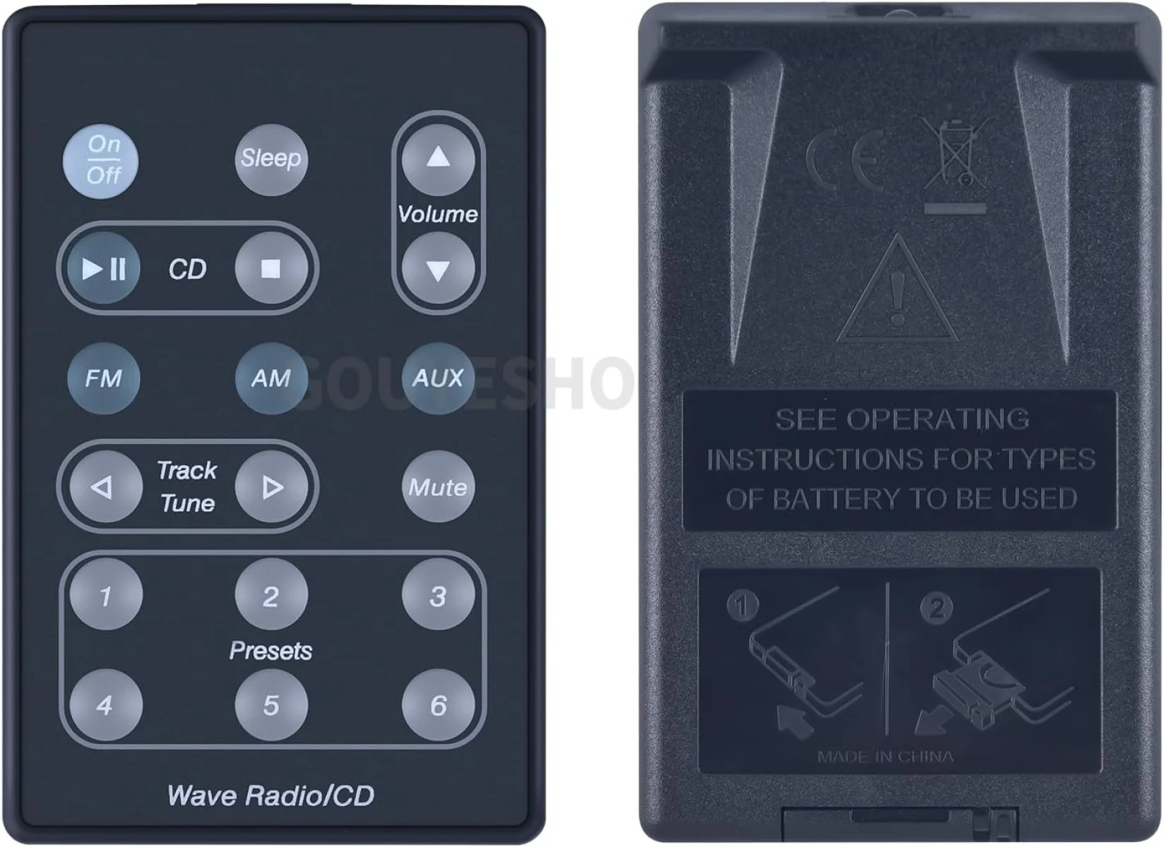 ZWP Controle remoto de substituição adequado para Bose A5 Wave Radio/CD Player AWRC-1P AWRC-P1 AWRC-1W AWRC-1G AWRC1P 193334-B10 193334-B02